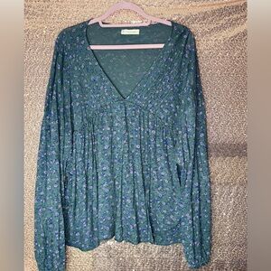 Lucky Brand Floral Long Sleeve Top
